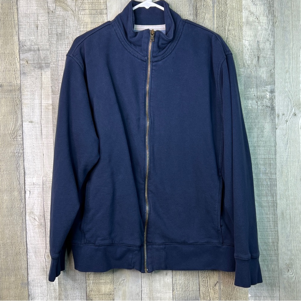 Old Navy XL Navy Blue Zippered Front Jacket W/Pockets Sweat Style Material